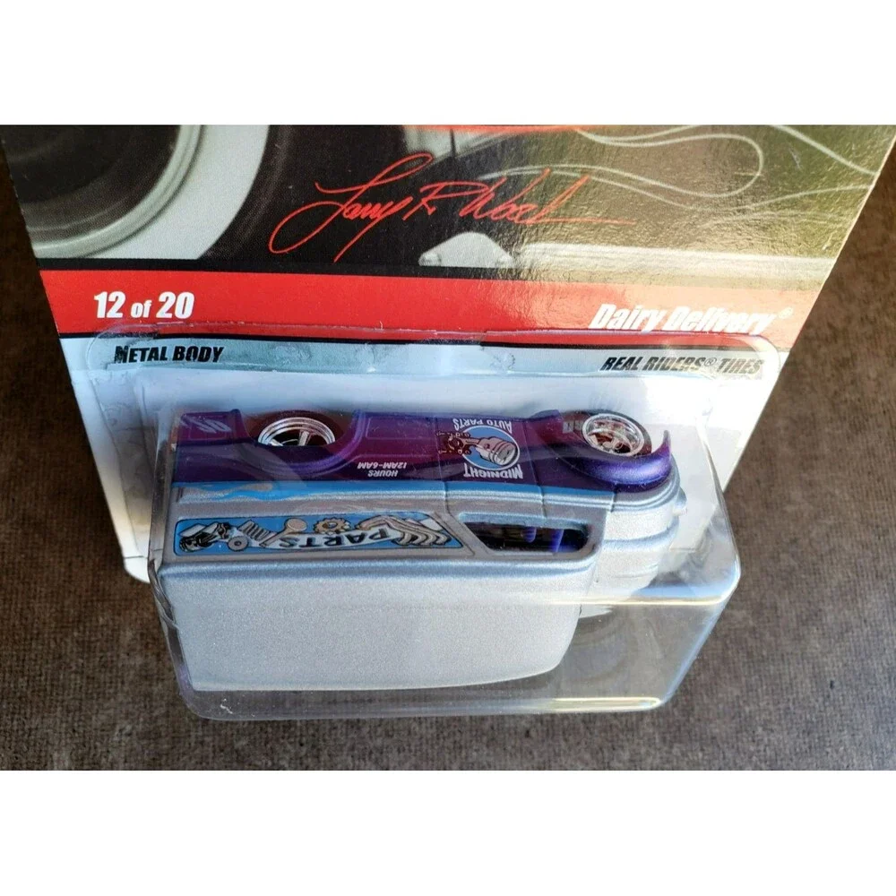 2009 Hot Wheels DAIRY DELIVERY MTFLK Silver / Purple LARRY'S GARAGE #12/20 RR5SP